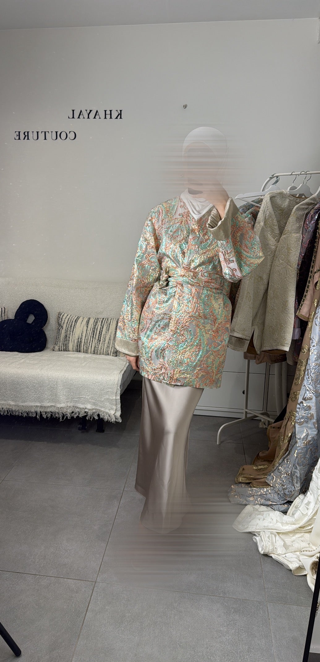 Veste Brocard vert-orangé