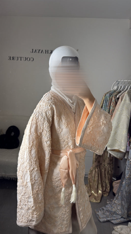 Veste brocard rosé