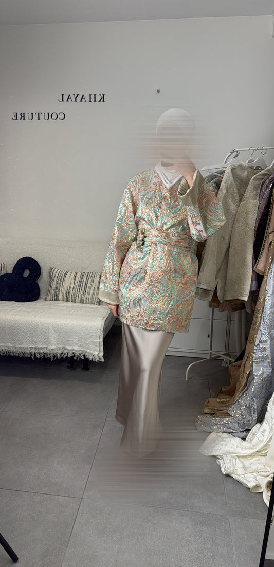 Veste Brocard vert-orangé