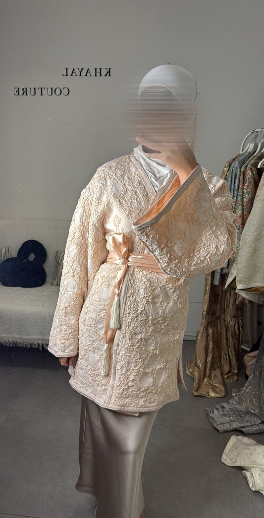 Veste brocard rosé